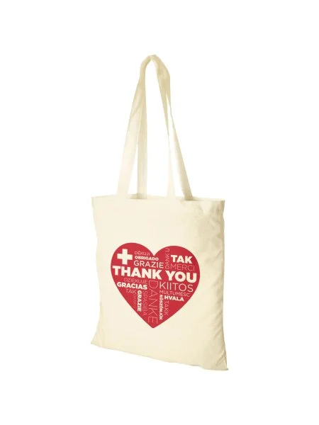Sac shopping en coton Madras 140 gr avec sérigraphie