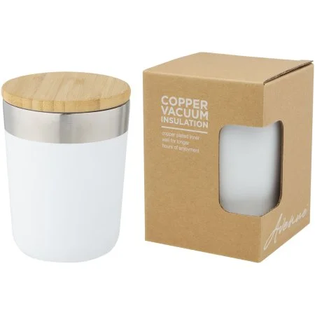Gobelet Lagan 300 ml en acier inoxydable avec couvercle en bambou sans BPA